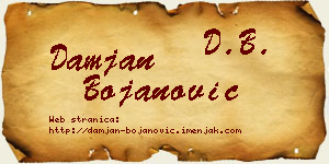 Damjan Bojanović vizit kartica